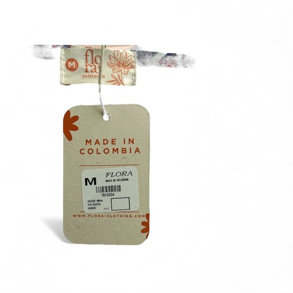 Flora Clothing Tropical Print Wrap Dress Boho Style Size M - Picture 4 of 7